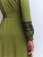 Boden フリル付きジャージーミディ丈シャツワンピース - 画像 5 / 6