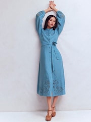 Boden Mae リネン混 シャツワンピース - 画像 1 / 6