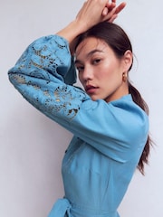 Boden Mae リネン混 シャツワンピース - 画像 5 / 6