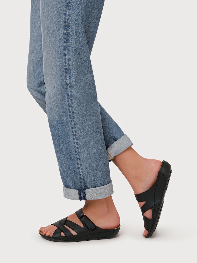 Pavers Black Lightweight Touch Fasten Mules - Image 1 of 6