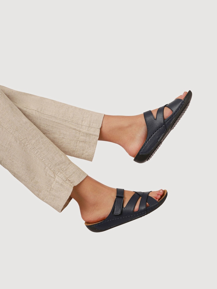 Pavers Navy Lightweight Touch Fasten Mules - Image 6 of 6