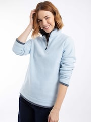 כחול  - פליז של Weird Fish Beye עם רוכסן רבעוני - תמונה 1 מתוך 6