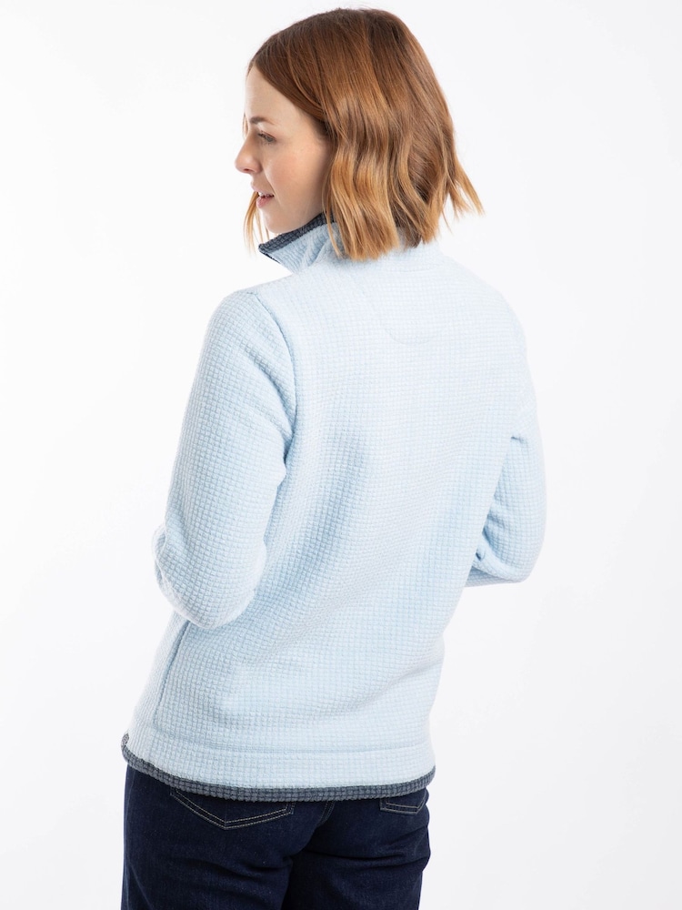 כחול  - פליז של Weird Fish Beye עם רוכסן רבעוני - תמונה 2 מתוך 6