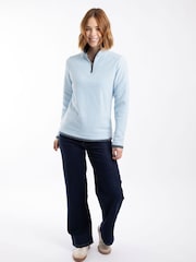 כחול  - פליז של Weird Fish Beye עם רוכסן רבעוני - תמונה 3 מתוך 6