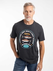 Weird Fish Black Fish Stamp Front Print Graphic T-Shirt - Image 1 of 6