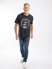 Weird Fish Black Fish Stamp Front Print Graphic T-Shirt - Image 2 of 6