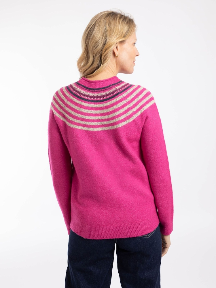 Rosa - Weird Fish Sinatra Gemusterter Strickpullover - Bild 2 von 7