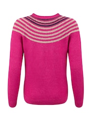 Rosa - Weird Fish Sinatra Gemusterter Strickpullover - Bild 7 von 7