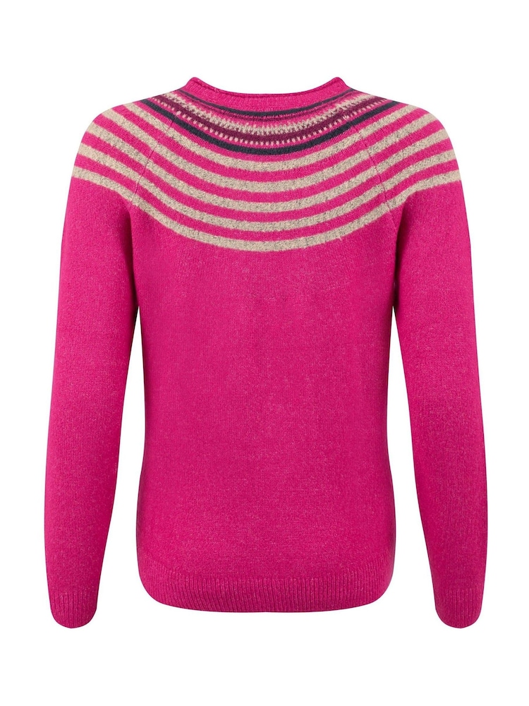 Rosa - Weird Fish Sinatra Gemusterter Strickpullover - Bild 7 von 7