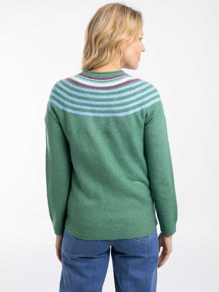 Grün - Weird Fish Sinatra Gemusterter Strickpullover - Bild 2 von 7 Grün - Weird Fish Sinatra Gemusterter Strickpullover - Bild 2 von 7