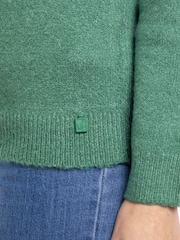 Grün - Weird Fish Sinatra Gemusterter Strickpullover - Bild 5 von 7