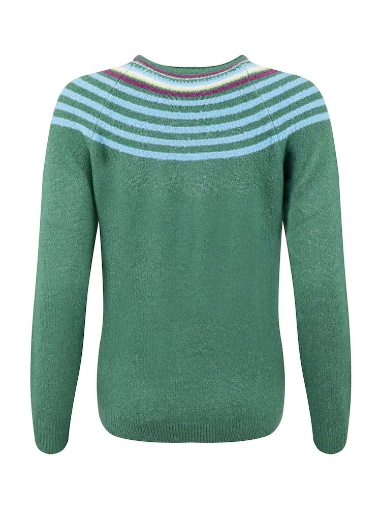 Grün - Weird Fish Sinatra Gemusterter Strickpullover - Bild 7 von 7 Grün - Weird Fish Sinatra Gemusterter Strickpullover - Bild 7 von 7