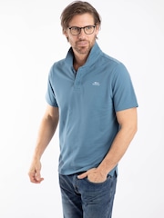 Weird Fish Light Blue Miles Pique Cotton Polo Shirt - Image 4 of 7