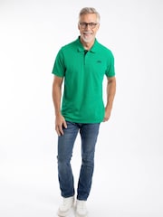Weird Fish Light Green Miles Pique Cotton Polo Shirt - Image 3 of 7