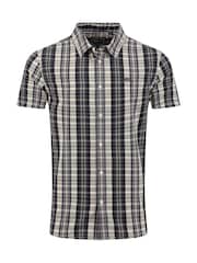 أسود - قميص Judd نقش مربعات بكُم قصير من Weird Fish - صورة 5 من 6