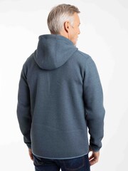 Weird Fish Blue Lockie Full Zip Bonded Fleece Hoodie - Image 2 of 7