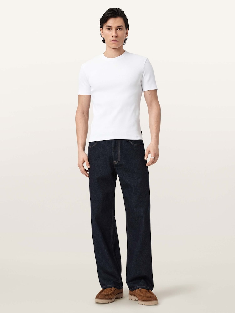 AllSaints White Theo Short Sleeve Crew Neck T-Shirt - Image 2 of 6