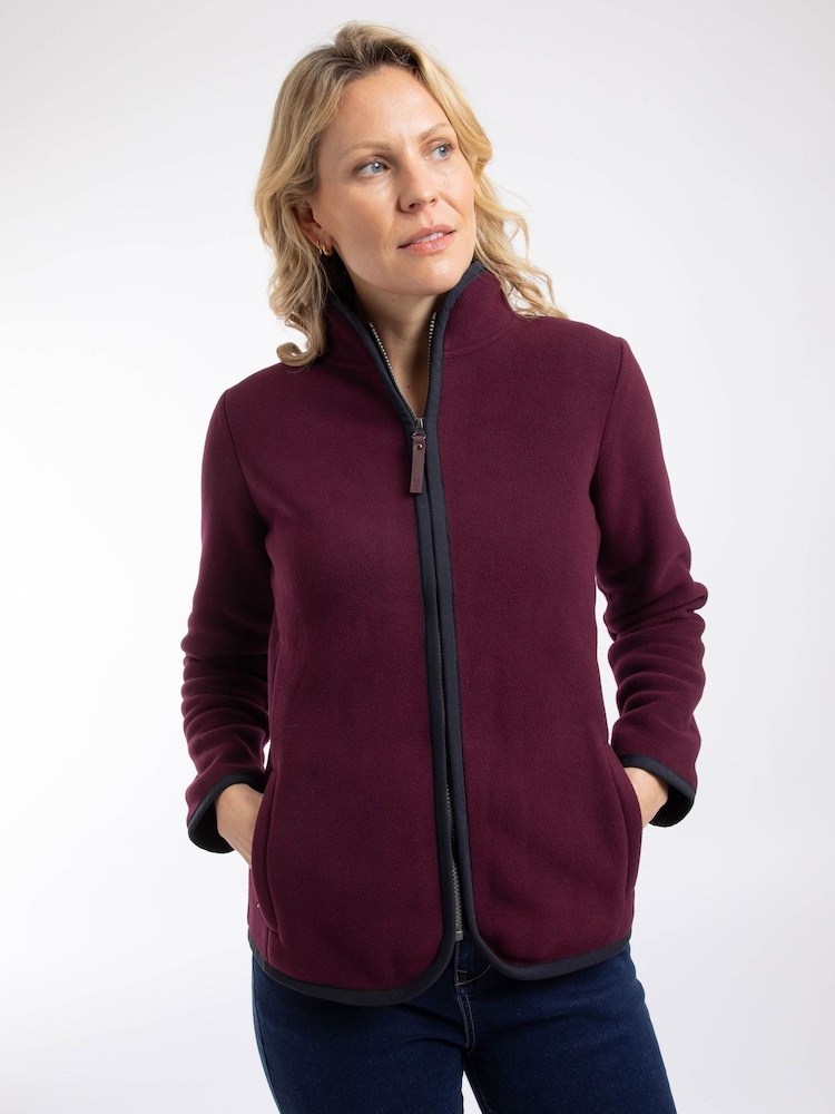 Weird Fish Purple Tiana Full Zip Polar Fleece - Image 1 of 7 Weird Fish Purple Tiana Full Zip Polar Fleece - Image 1 of 7