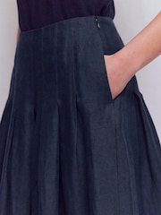 Boden Blue Valentina Linen Skirt - Image 4 of 5