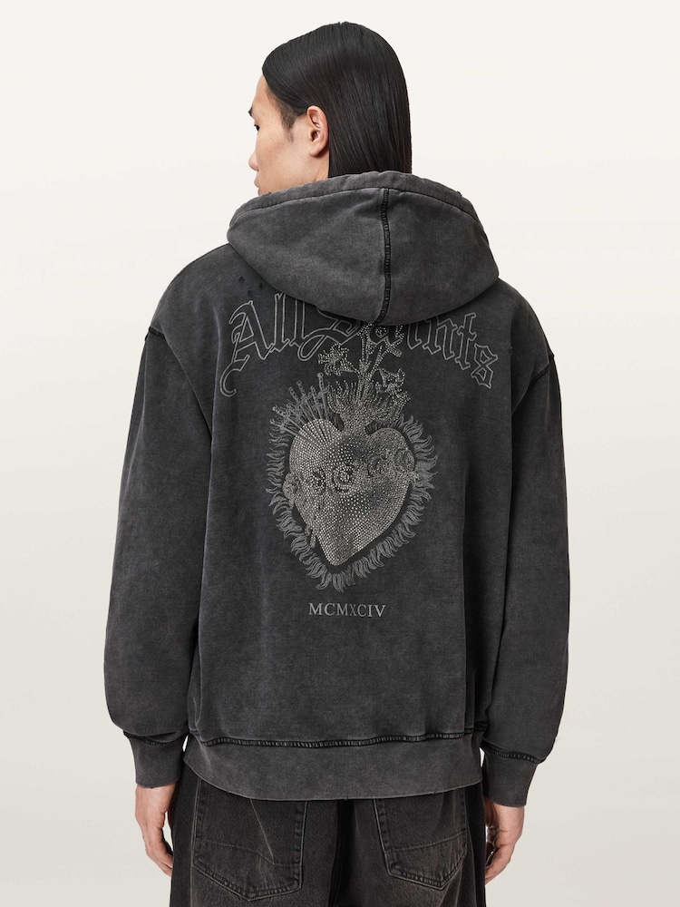 AllSaints Black Sabbath Over The Head Hoodie - Image 2 of 6