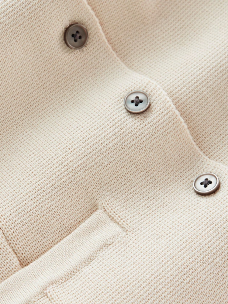 Boden Cream Short Sleeve Knitted Cardigan - Image 8 of 8