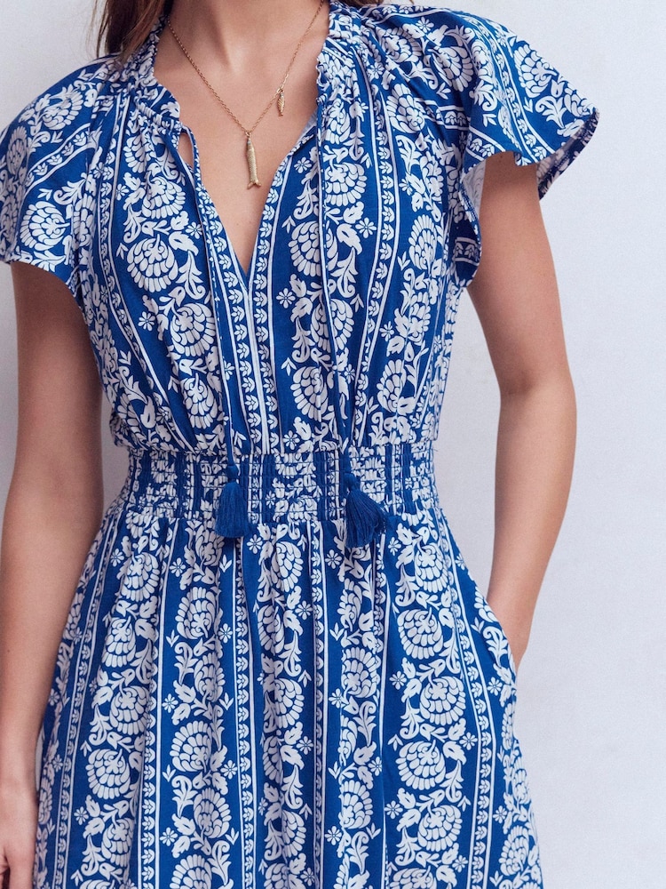 Boden Blue Tala Tiered Jersey Maxi Dress - Image 2 of 6