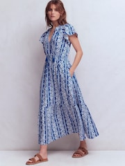 Boden Blue Tala Tiered Jersey Maxi Dress - Image 4 of 6