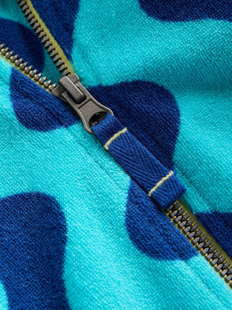 Boden Blue Towelling Zip-Up Throw-On Cover-Up - Image 3 of 3