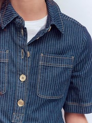 Boden Blue Zia Denim Pocket Shift Dress - Image 4 of 5