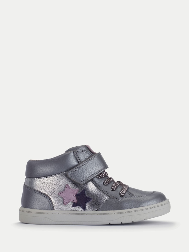 Start Rite Grey Orbit Leather High Top Ankle Boots - Image 1 of 6