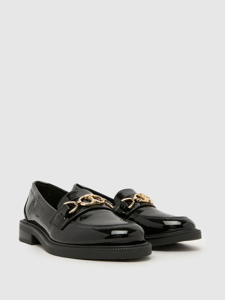 Schuh Black Luxe Hardwear Loafer - Image 2 of 4 Schuh Black Luxe Hardwear Loafer - Image 2 of 4