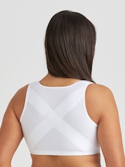 Miss Mary of Sweden White Cotton X-Back Non-Wired Bra - Image 3 of 3