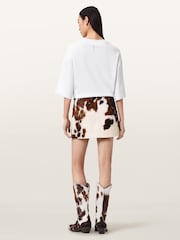 AllSaints Brown Dapple Mini Skirt - Image 3 of 6