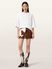 AllSaints Brown Dapple Mini Skirt - Image 4 of 6