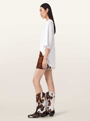 AllSaints Brown Dapple Mini Skirt - Image 5 of 6