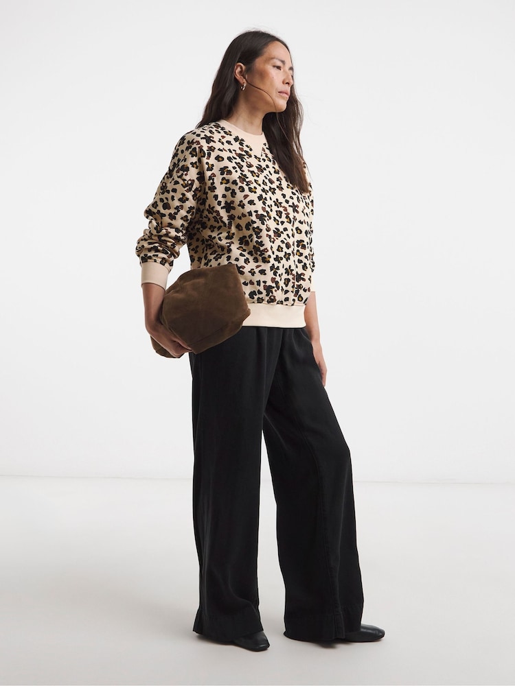 JD Williams Animal Printed Drop Shoulder Sweatshirt - Image 1 of 4 JD Williams Animal Printed Drop Shoulder Sweatshirt - Image 1 of 4