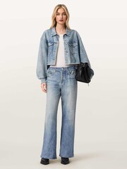 AllSaints Blue Anders Terry Jacket - Image 3 of 6