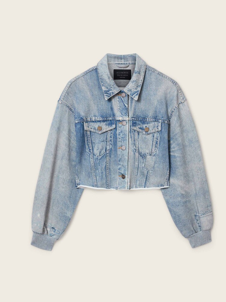 AllSaints Blue Anders Terry Jacket - Image 6 of 6