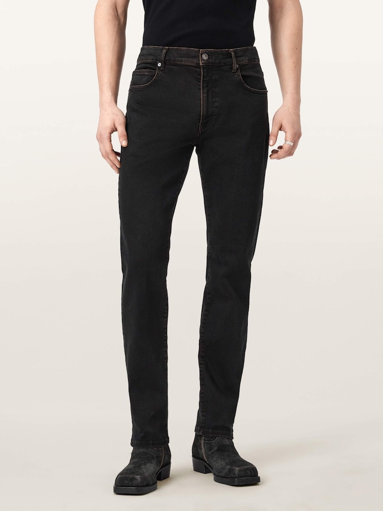AllSaints Brown Sid Ultra Jeans - Image 2 of 8