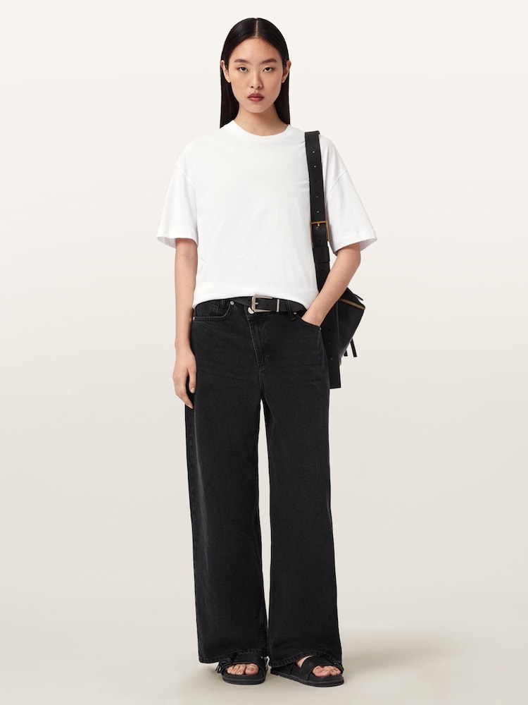 AllSaints White Fuse Etta T-Shirt - Image 6 of 6