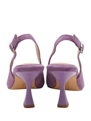 Lotus Purple Suede Slingback Court Shoes - Image 3 of 4