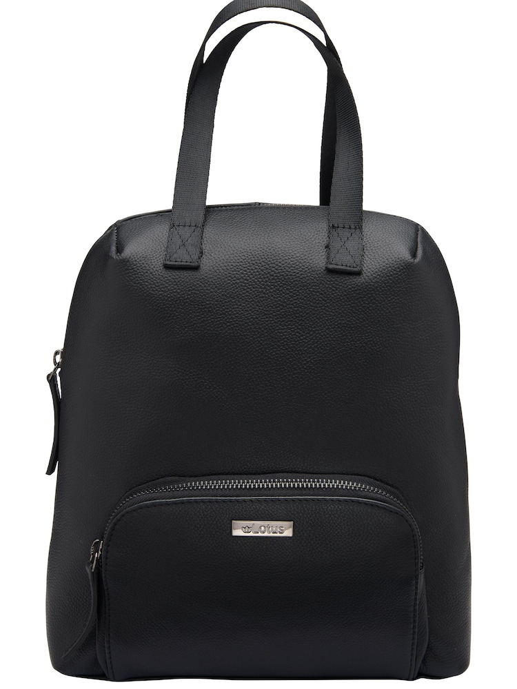 Lotus Black Leather Everyday Bag - Image 1 of 4 Lotus Black Leather Everyday Bag - Image 1 of 4