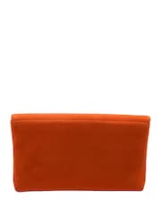 Lotus Orange Clutch Bag with Chain - Image 2 of 4