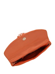 Lotus Orange Clutch Bag with Chain - Image 4 of 4