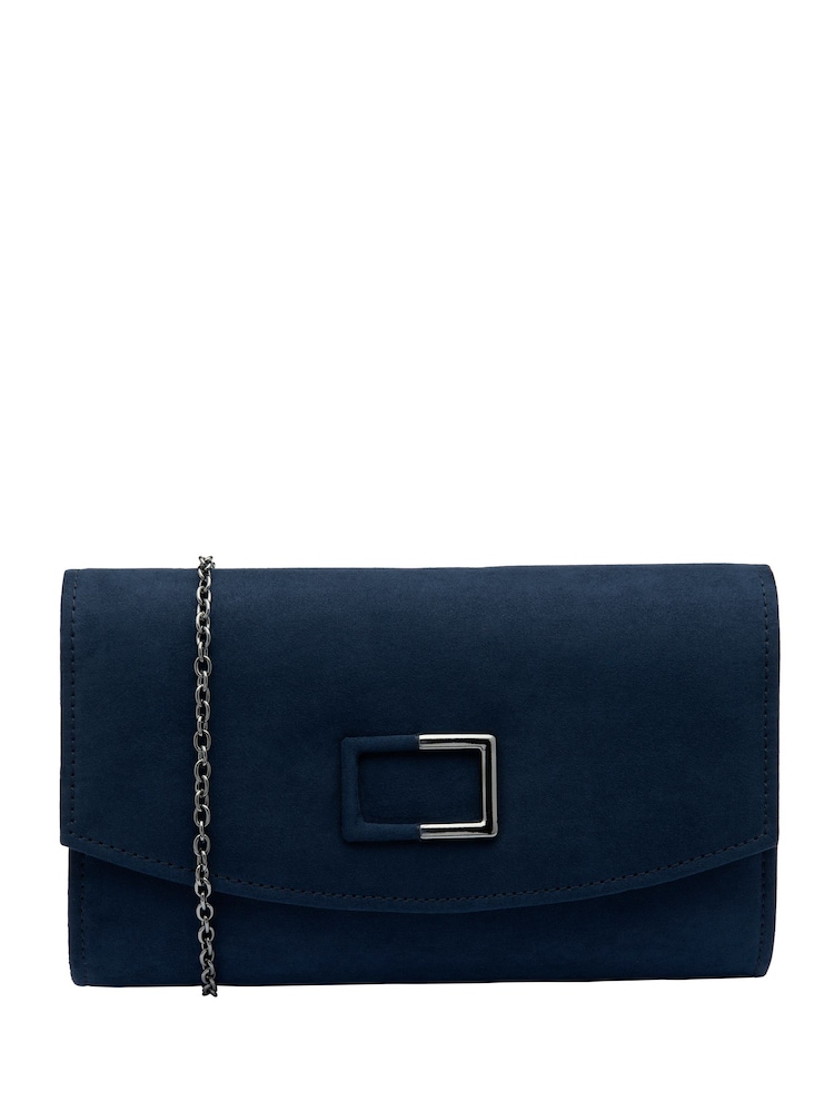 Lotus Blue Clutch Bag with Chain - Image 1 of 4