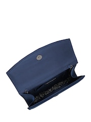 Lotus Blue Clutch Bag with Chain - Image 3 of 4