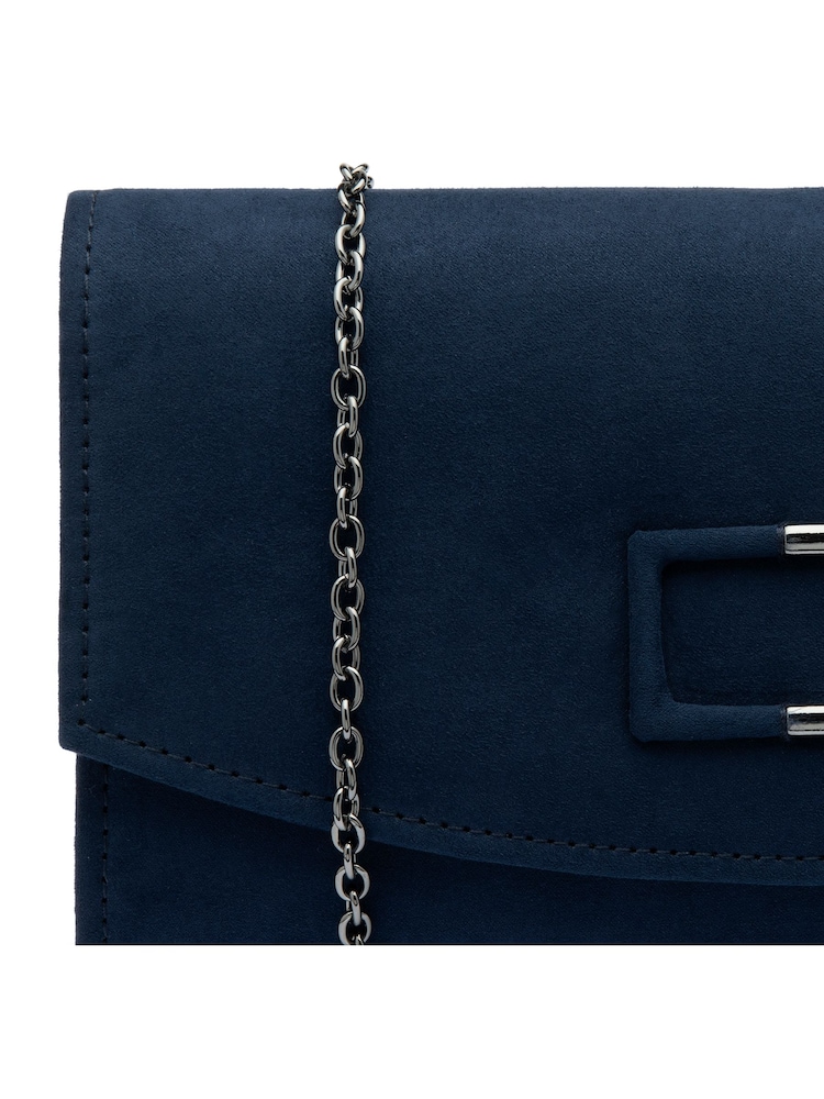 Lotus Blue Clutch Bag with Chain - Image 4 of 4