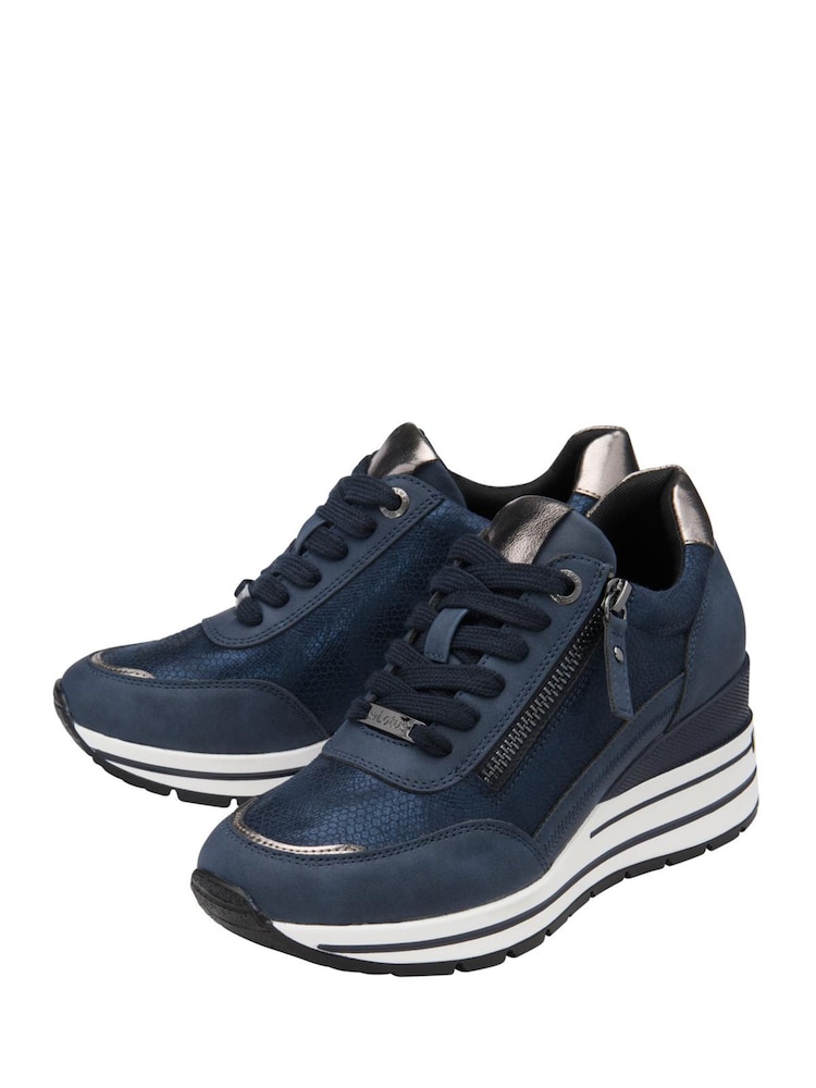 Lotus Blue Zip-Up Trainers - Image 2 of 4