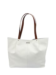 Lotus White Leather Shoulder Bag - Image 1 of 4