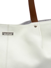 Lotus White Leather Shoulder Bag - Image 3 of 4